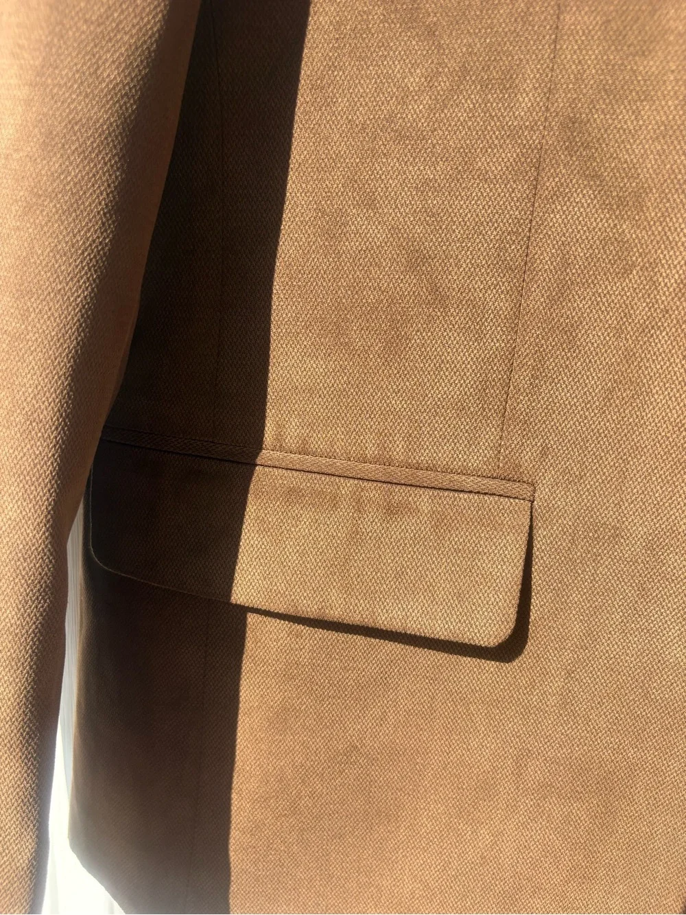 Murano Mens M Faux Suede Blazer Jacket Brown 2 Button Sport Coat Paisley Lining